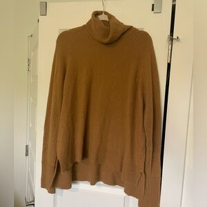 JCrew tan turtleneck sweater